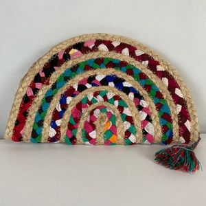 AMERICA & BEYOND Jute & Cloth Clutch